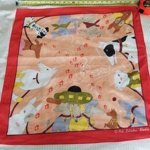 Russian designer cotton square scarf